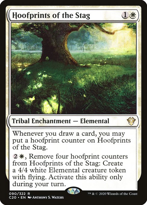 Commander 2020 - 90 - Hoofprints of the Stag - Rare - W - Non-foil
