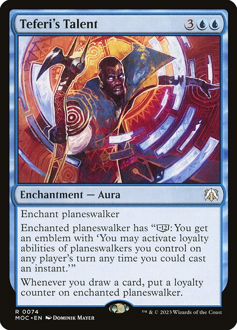 March of the Machine Commander - 74 - Teferi's Talent - Rare - U - Non-foil