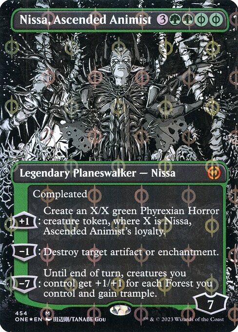 Phyrexia: All Will Be One - 454 - Nissa, Ascended Animist - Mythic - G - Foil