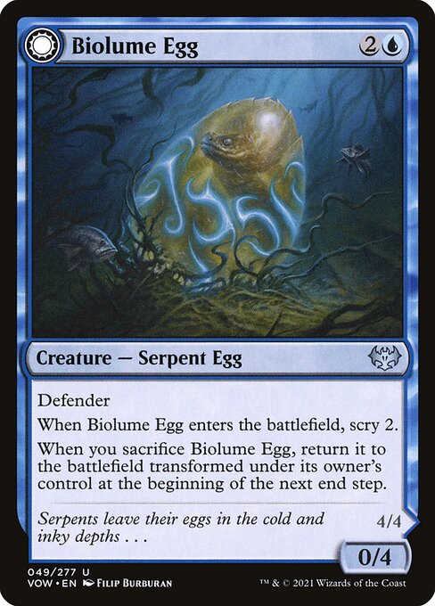 Innistrad: Crimson Vow - 49 - Biolume Egg // Biolume Serpent - Uncommon - C - Non-foil