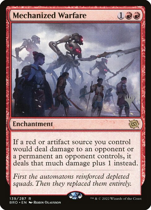 The Brothers' War Promos - 139p - Mechanized Warfare - Rare - R - Non-foil - Promo