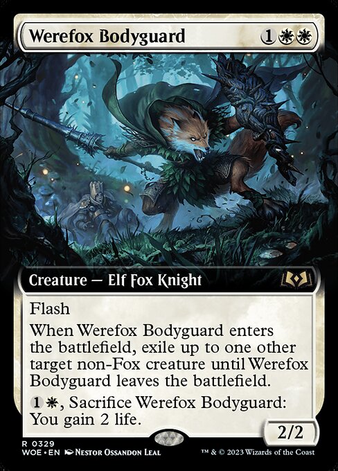 Wilds of Eldraine - 329 - Werefox Bodyguard - Rare - W - Foil