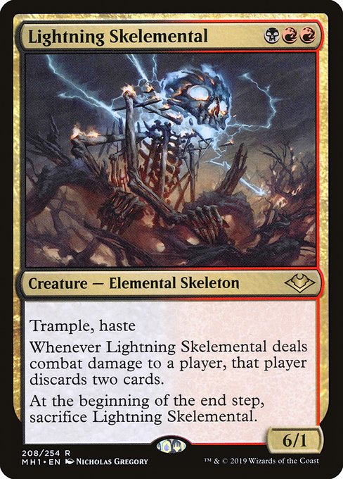 Modern Horizons - 208 - Lightning Skelemental - Rare - BR - Non-foil