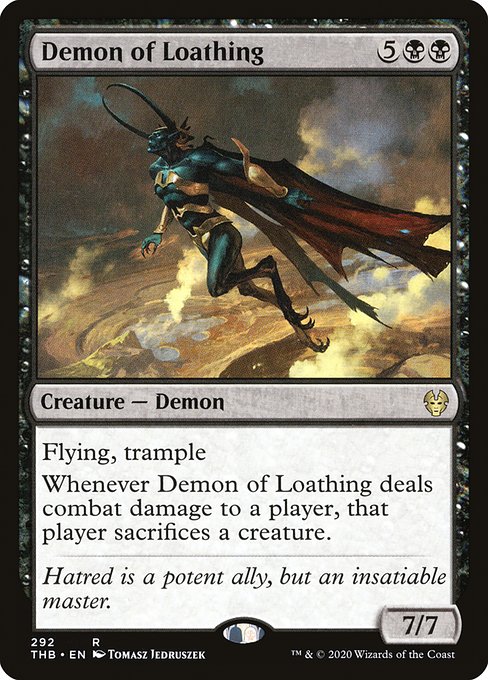 Theros Beyond Death - 292 - Demon of Loathing - Rare - B - Non-foil