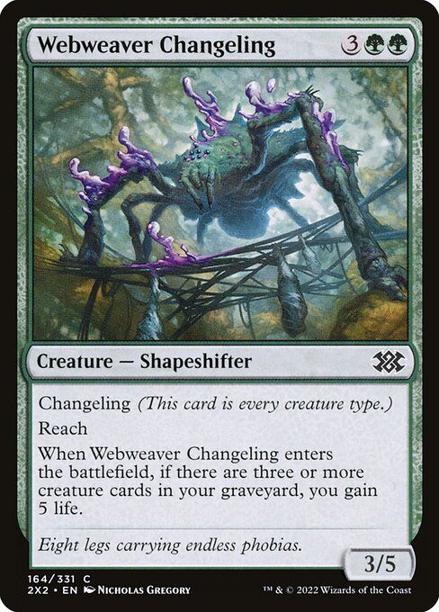 Double Masters 2022 - 164 - Webweaver Changeling - Common - G - Non-foil