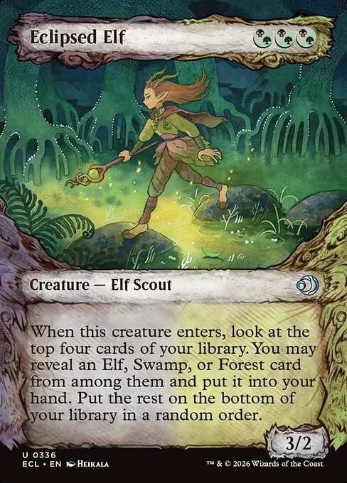 Lorwyn Eclipsed - 336 - Eclipsed Elf - Uncommon - BG - Non-foil
