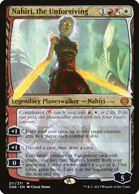 Phyrexia: All Will Be One - 211 - Nahiri, the Unforgiving - Mythic - WR - Non-foil