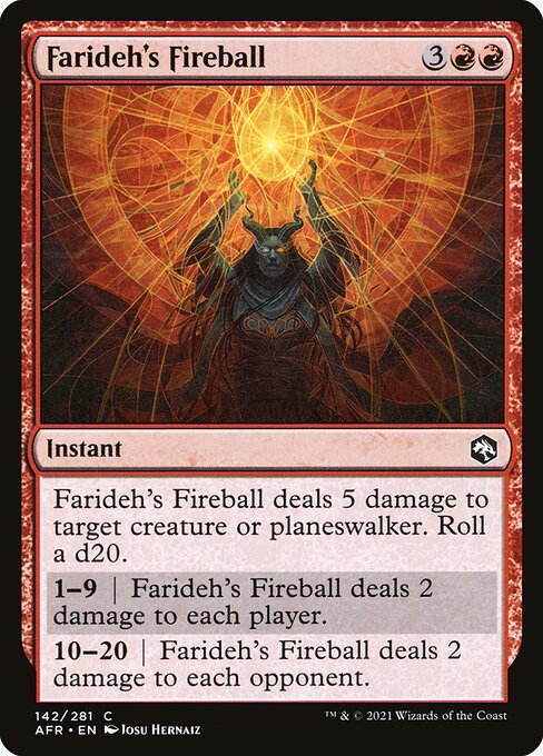 Adventures in the Forgotten Realms - 142 - Farideh's Fireball - Common - R - Non-foil