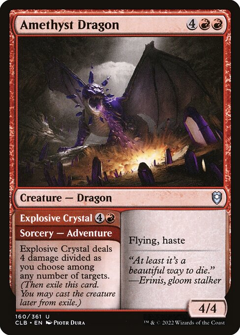 Commander Legends: Battle for Baldur's Gate - 160 - Amethyst Dragon // Explosive Crystal - Uncommon - R - Non-foil