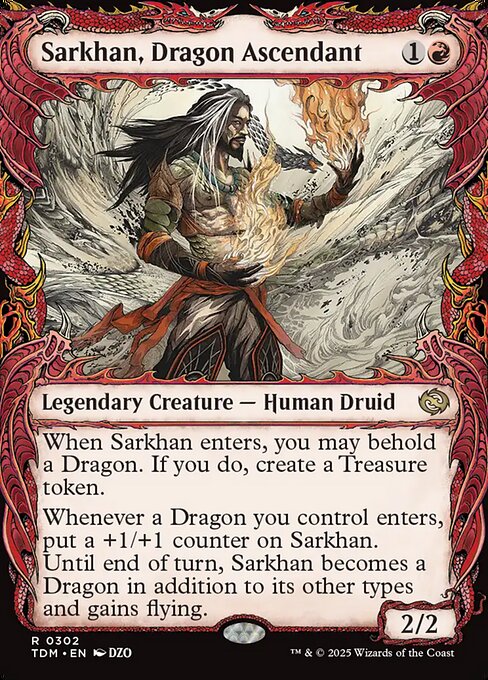 Tarkir: Dragonstorm - 302 - Sarkhan, Dragon Ascendant - Rare - R - Non-foil