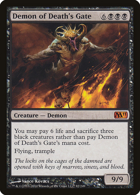 Magic 2011 - 92 - Demon of Death's Gate - Mythic - B - Non-foil