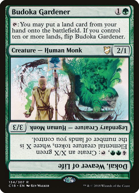 Commander 2018 - 134 - Budoka Gardener // Dokai, Weaver of Life - Rare - G - Non-foil