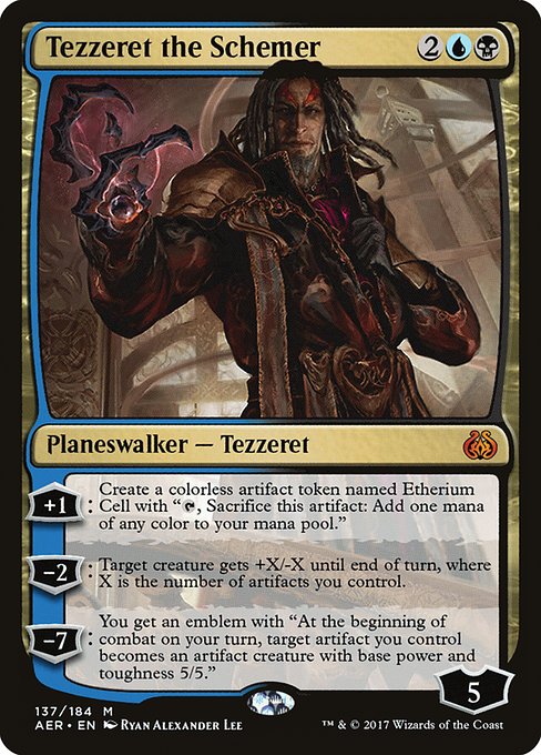 Aether Revolt - 137 - Tezzeret the Schemer - Mythic - UB - Non-foil