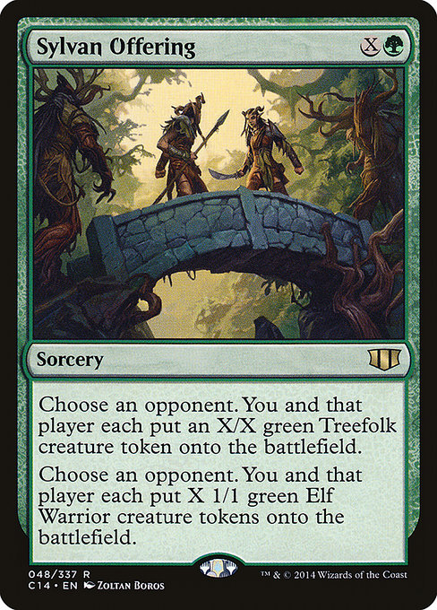 Commander 2014 - 48 - Sylvan Offering - Rare - G - Non-foil