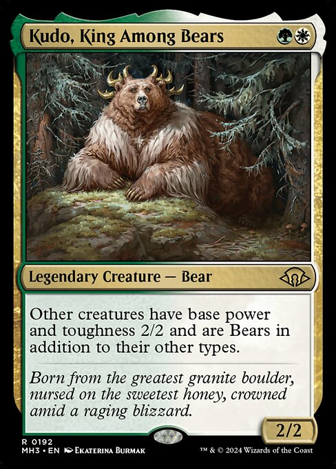 Modern Horizons 3 - 192 - Kudo, King Among Bears - Rare - WG - Non-foil