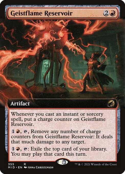 Innistrad: Midnight Hunt - 355 - Geistflame Reservoir - Rare - R - Foil