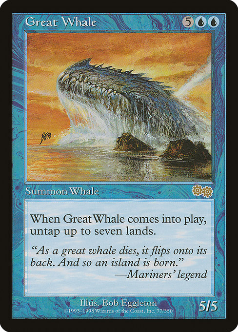 Urza's Saga - 77 - Great Whale - Rare - U - Non-foil (Lightly Played)