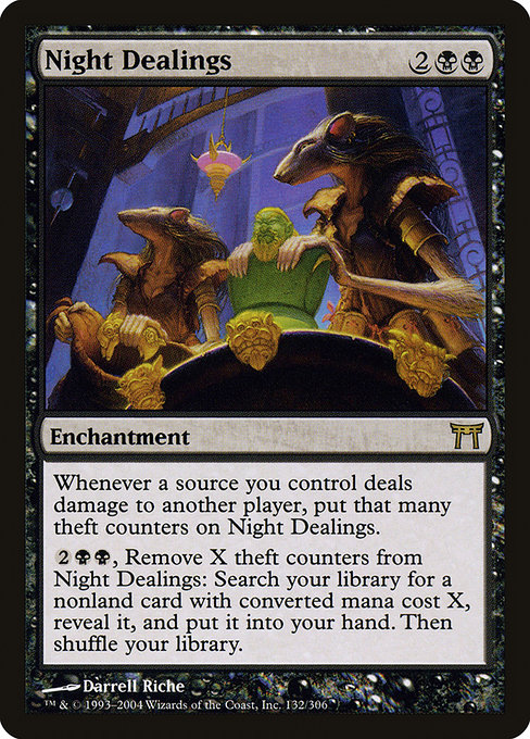 Champions of Kamigawa - 132 - Night Dealings - Rare - B - Non-foil