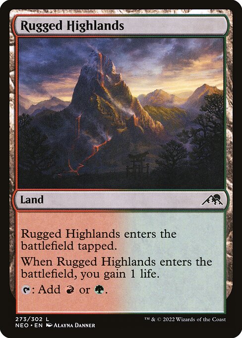Kamigawa: Neon Dynasty - 273 - Rugged Highlands - Common - C - Non-foil