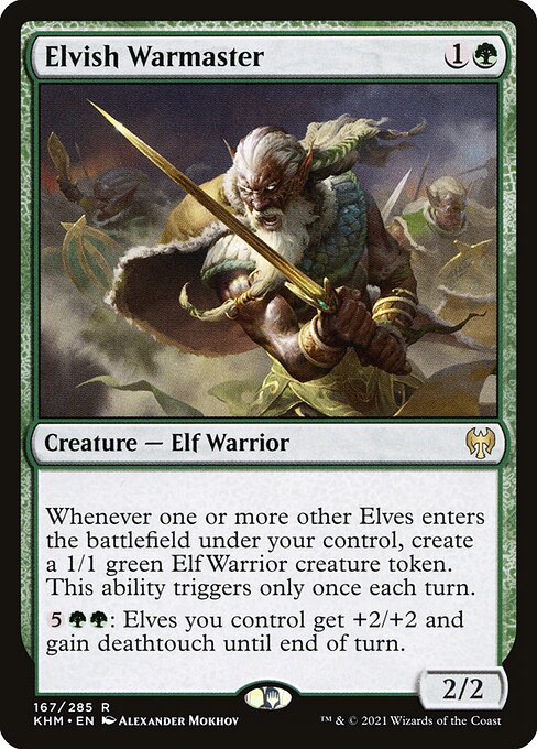 Kaldheim - 167 - Elvish Warmaster - Rare - G - Non-foil