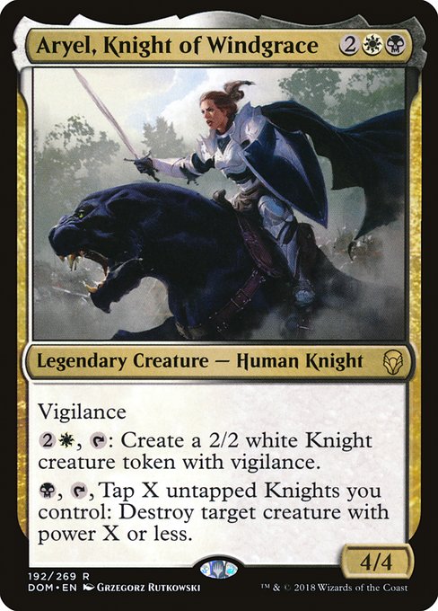 Dominaria - 192 - Aryel, Knight of Windgrace - Rare - WB - Non-foil