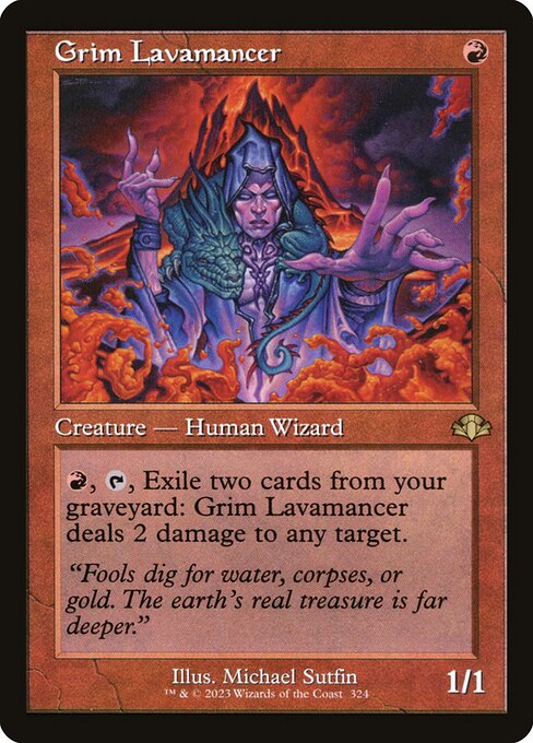 Dominaria Remastered - 324 - Grim Lavamancer - Rare - R - Non-foil