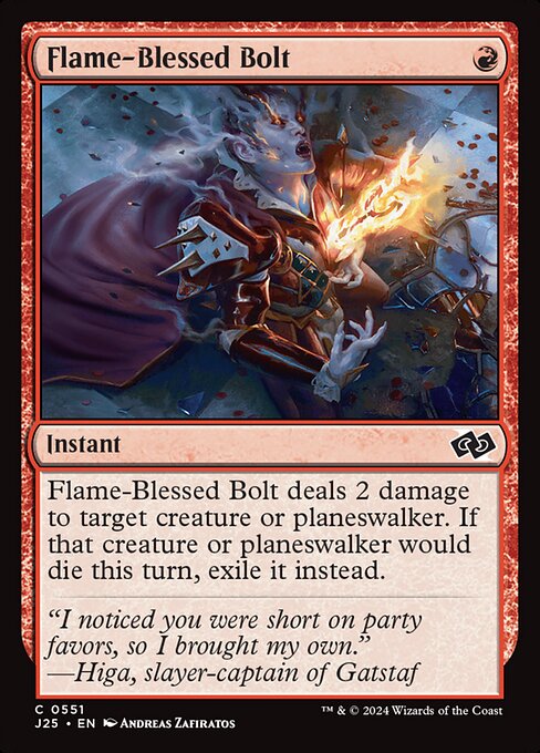 Foundations Jumpstart - 551 - Flame-Blessed Bolt - Common - R - Non-foil