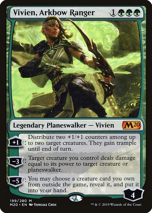 Core Set 2020 - 199 - Vivien, Arkbow Ranger - Mythic - G - Foil