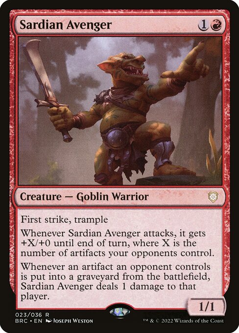 The Brothers' War Commander - 23 - Sardian Avenger - Rare - R - Non-foil