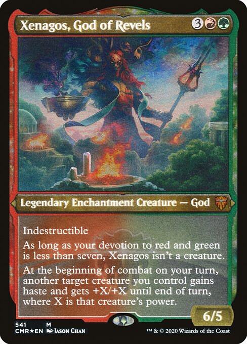 Commander Legends - 541 - Xenagos, God of Revels - Mythic - RG - Foil Etched