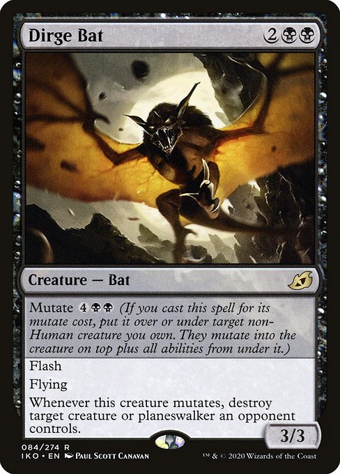 Ikoria: Lair of Behemoths - 84 - Dirge Bat - Rare - B - Foil
