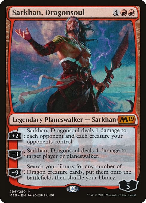 Core Set 2019 - 296 - Sarkhan, Dragonsoul - Mythic - R - Foil