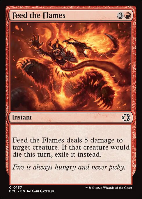 Lorwyn Eclipsed - 137 - Feed the Flames - Common - R - Non-foil