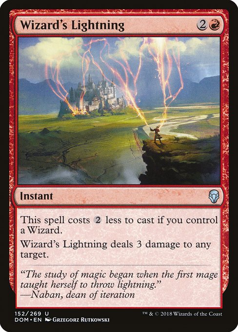 Dominaria - 152 - Wizard's Lightning - Uncommon - R - Non-foil