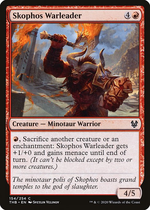 Theros Beyond Death - 154 - Skophos Warleader - Common - R - Non-foil