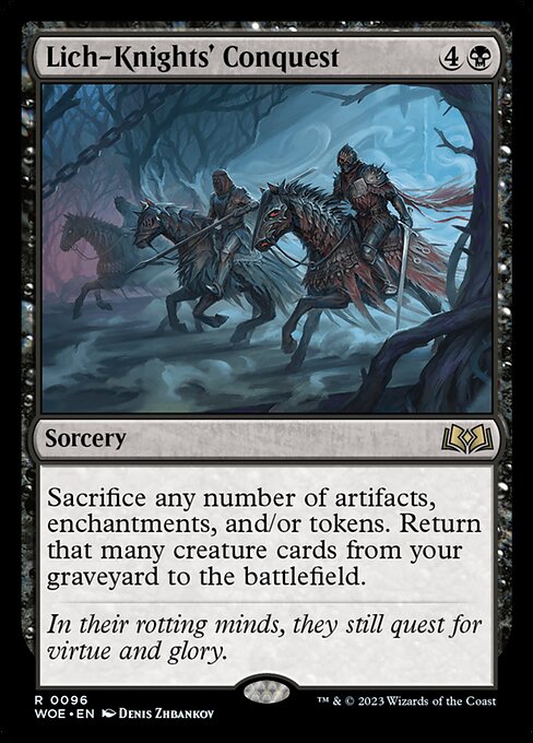 Wilds of Eldraine - 96 - Lich-Knights' Conquest - Rare - B - Foil