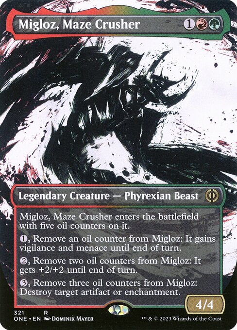 Phyrexia: All Will Be One - 321 - Migloz, Maze Crusher - Rare - RG - Foil
