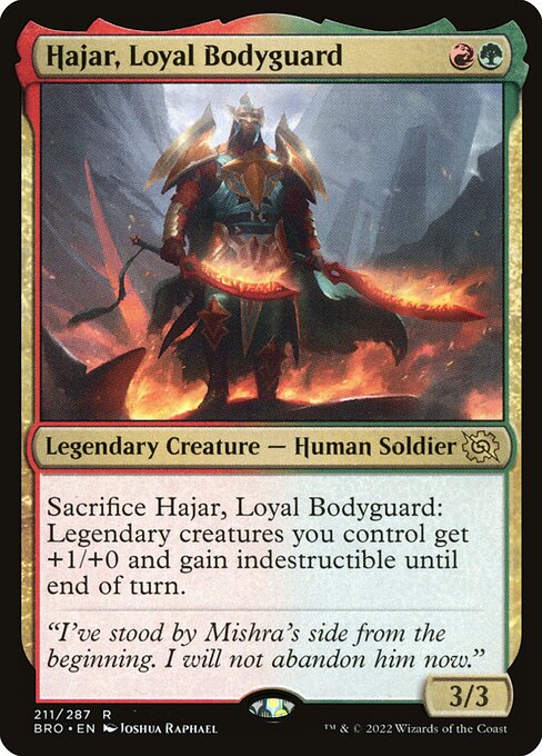 The Brothers' War - 211 - Hajar, Loyal Bodyguard - Rare - RG - Non-foil
