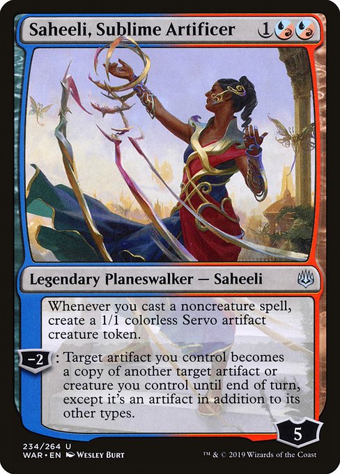 War of the Spark - 234 - Saheeli, Sublime Artificer - Uncommon - UR - Foil