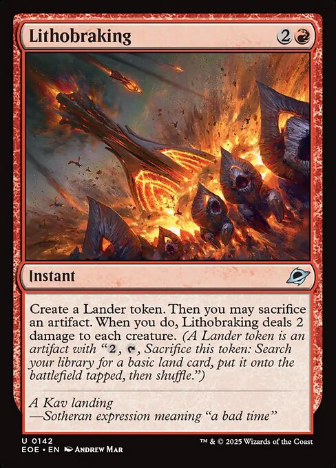 Edge of Eternities - 142 - Lithobraking - Uncommon - R - Non-foil