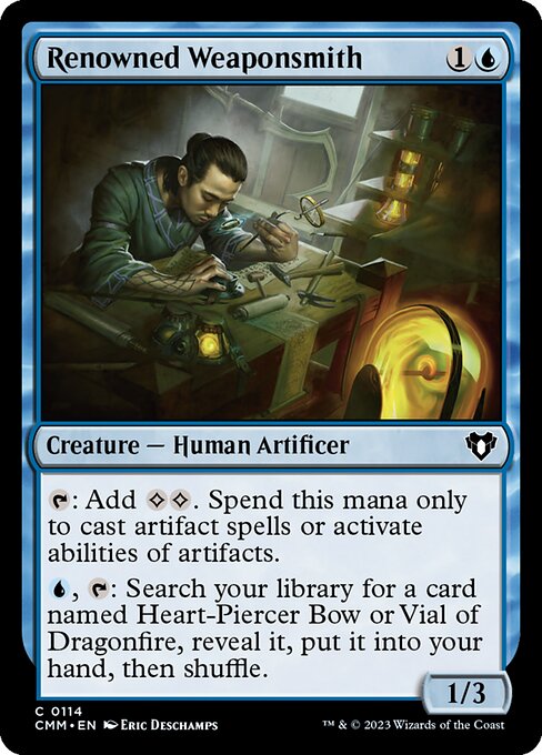Commander Masters - 114 - Renowned Weaponsmith - Common - U - Foil