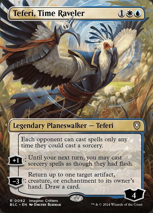Bloomburrow Commander - 92 - Teferi, Time Raveler - Rare - WU - Foil