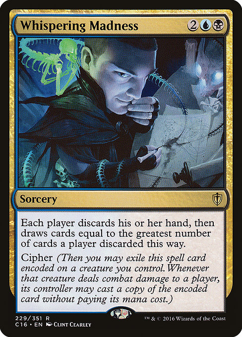 Commander 2016 - 229 - Whispering Madness - Rare - UB - Non-foil