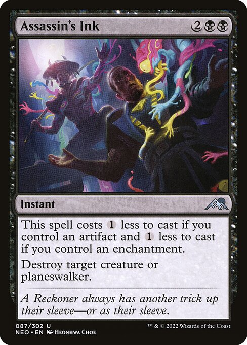 Kamigawa: Neon Dynasty - 87 - Assassin's Ink - Uncommon - B - Non-foil