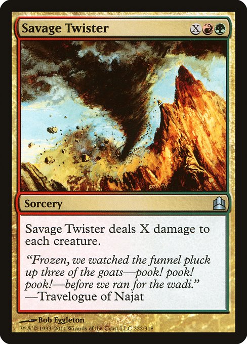Commander 2011 - 222 - Savage Twister - Uncommon - RG - Non-foil