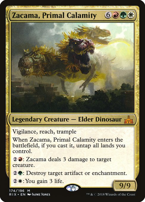 Rivals of Ixalan - 174 - Zacama, Primal Calamity - Mythic - Multi - Foil