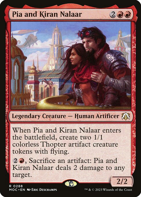 March of the Machine Commander - 288 - Pia and Kiran Nalaar - Rare - R - Non-foil
