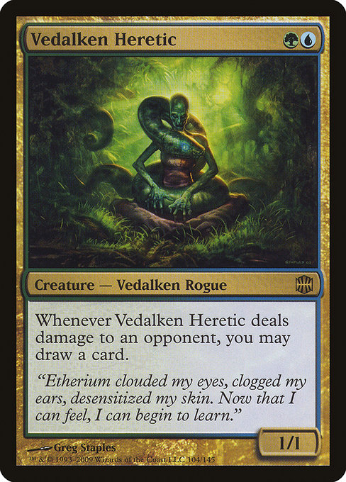 Alara Reborn - 104 - Vedalken Heretic - Rare - UG - Non-foil