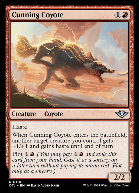 Outlaws of Thunder Junction - 118 - Cunning Coyote - Uncommon - R - Non-foil