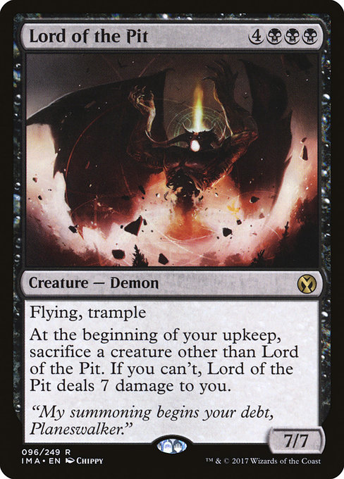 Iconic Masters - 96 - Lord of the Pit - Rare - B - Foil